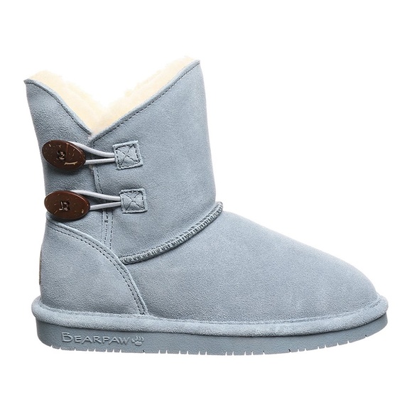 BearPaw Shoes Bearpaw Sz Grls Blue Fog Rosaline Suede Boot